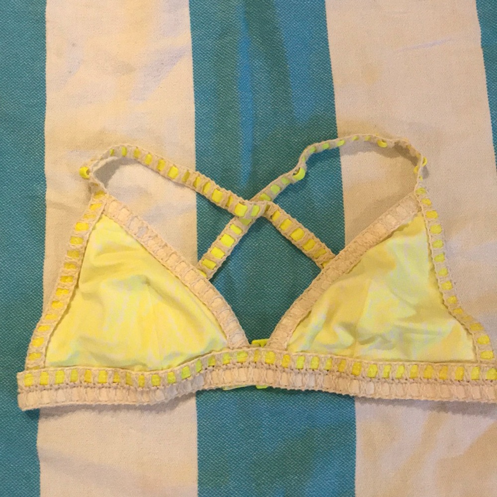 Yellow crochet Victoria’s Secret bikini top
